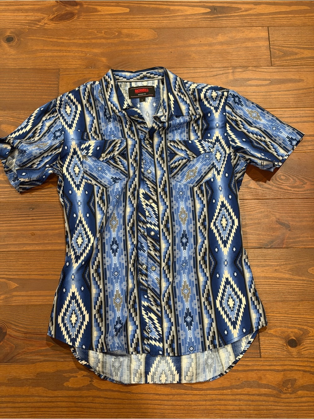 NWOT Mens L Rock & Roll pearl snap